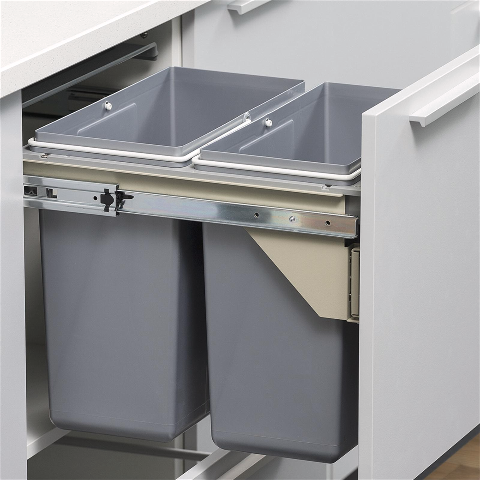 Kaboodle Pullout Waste Bins, Side-Mount, Waste Storage, Removable Bin - Includes door mount hardware
